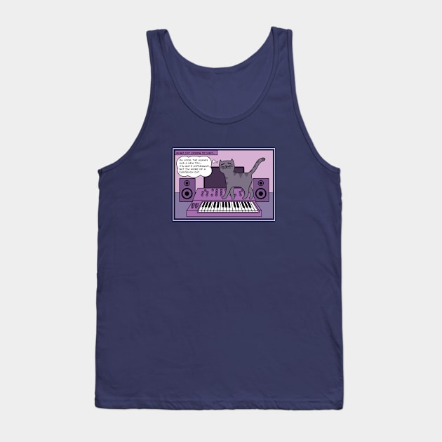 Synth Cat Tank Top by Atomic Malibu